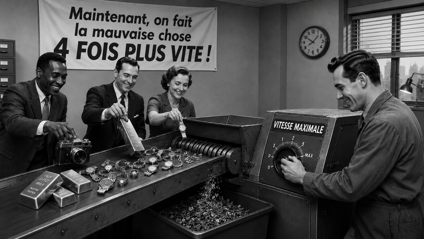Maintenant on fait la mauvaise chose 4 fois plus vite!